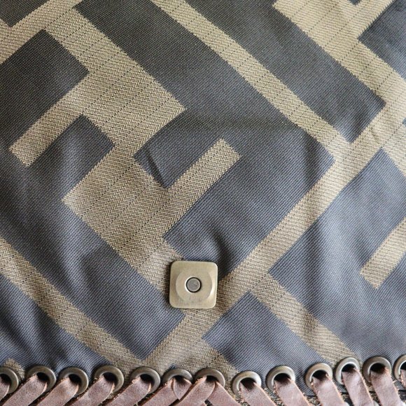 SOLD Fendi Tobacco Zucca Large Baguette Laced Bag - Picture 11 of 16